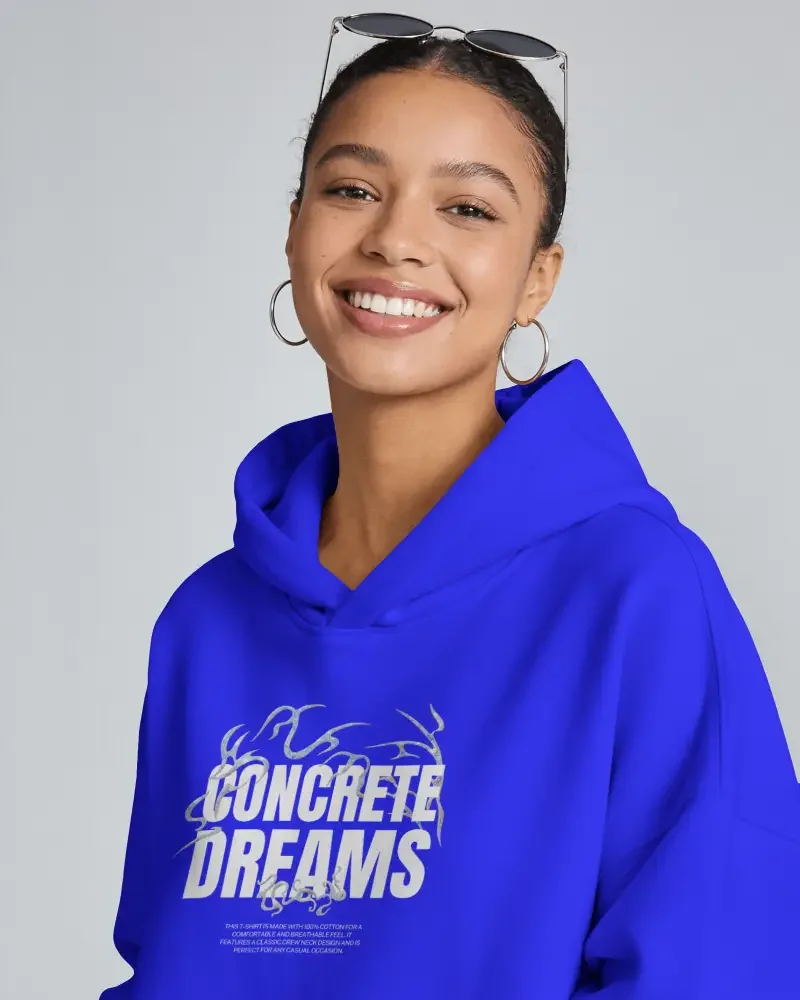Blue graphic hoodie