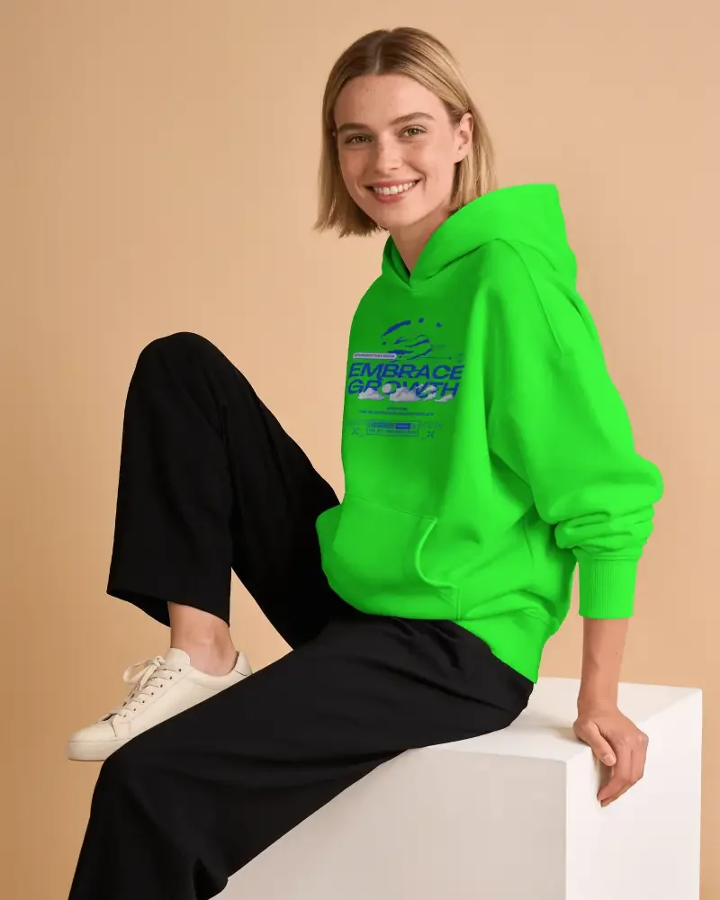 Bright green hoodie