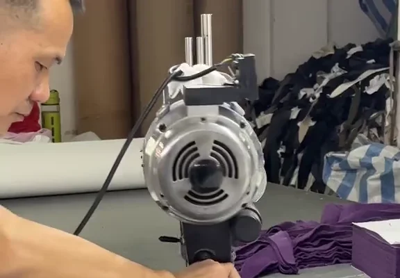 Garment cutting in the workshop